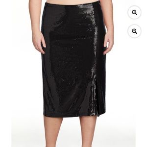 Time and Tru Black Sequin Skirt Size XXXL/22 NWT